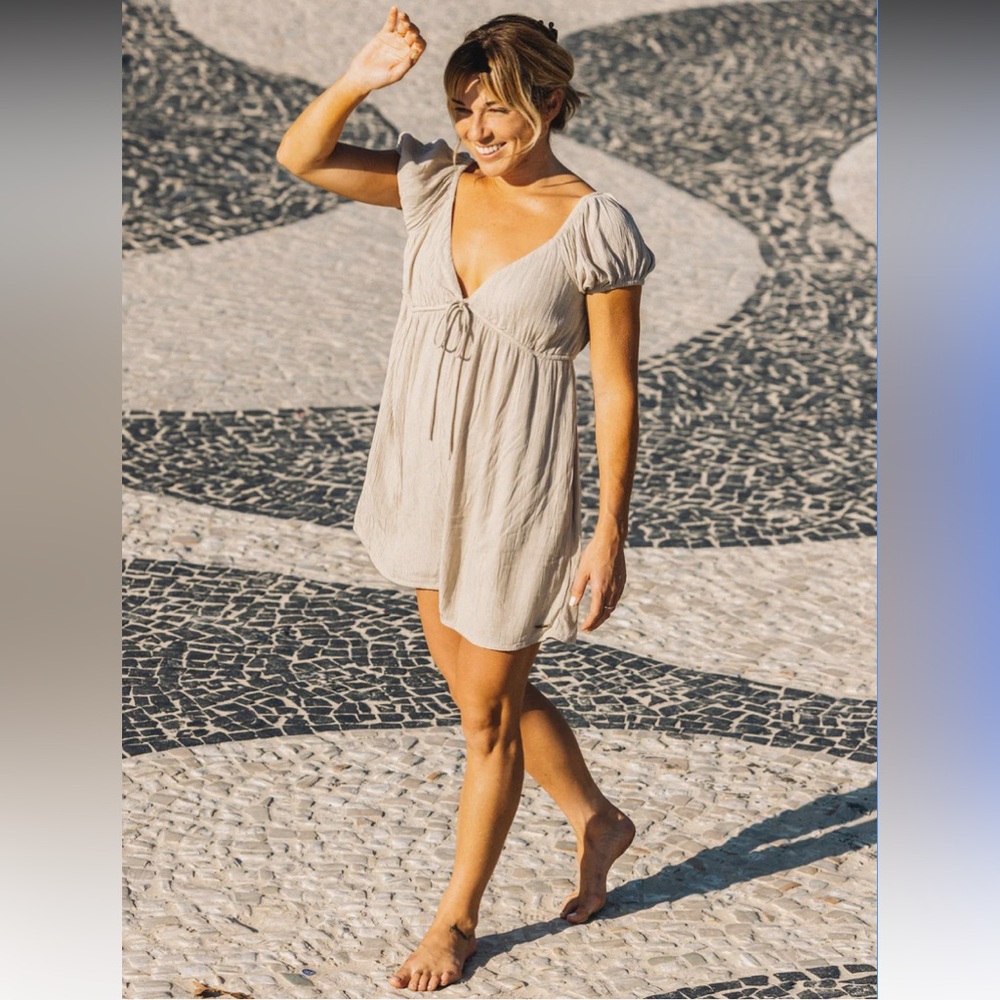 VOLCOM// MOONBLAST ROMPER - TAUPE